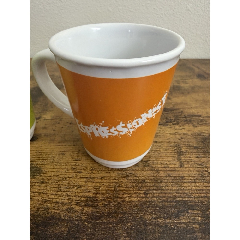 McCafe McDonald's German Coffee Mug Cup Red Orange Green White 2010 Germany EUC - Picture 6 of 8